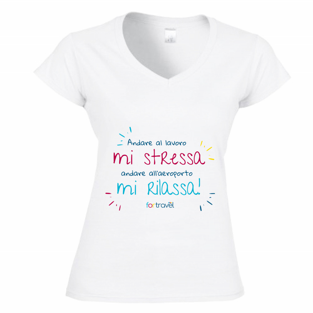 T-Shirt Donna Scollo V FT mod 1