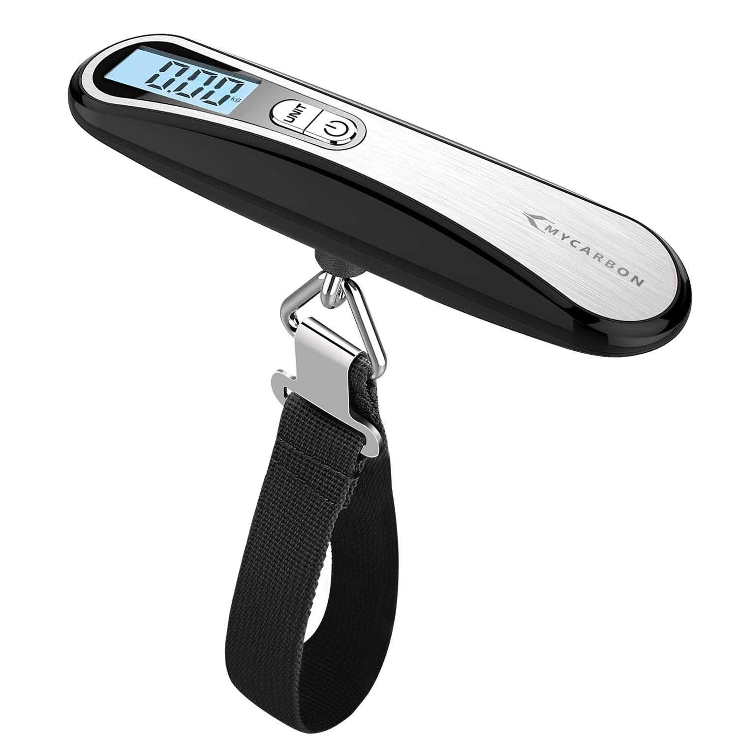 MYCARBON Bilancia per Valigie Bilancia Valigie da Viaggio Elettronica Digitale 50KG Funzione Tara LCD Display Bilancia Pesa Valigie Portatile