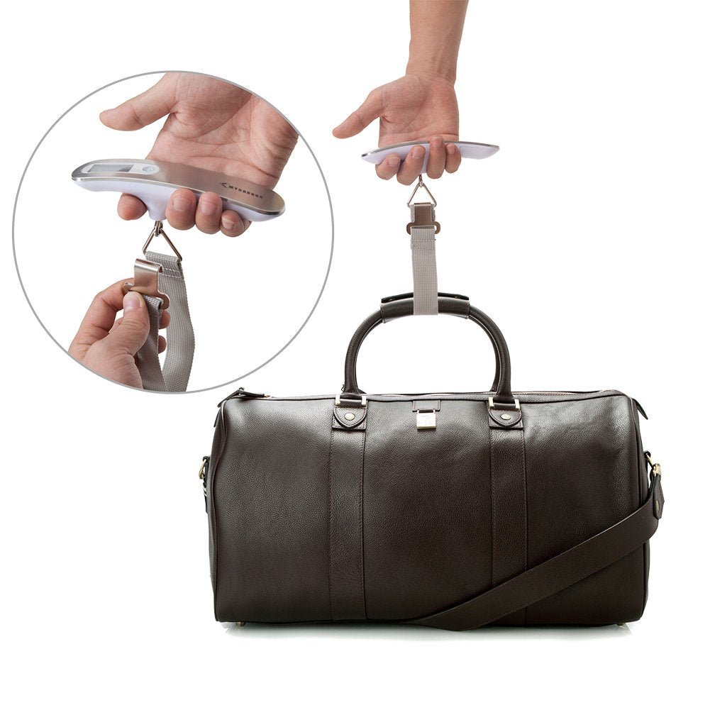 MYCARBON Bilancia per Valigie Bilancia Valigie da Viaggio Elettronica Digitale 50KG Funzione Tara LCD Display Bilancia Pesa Valigie Portatile